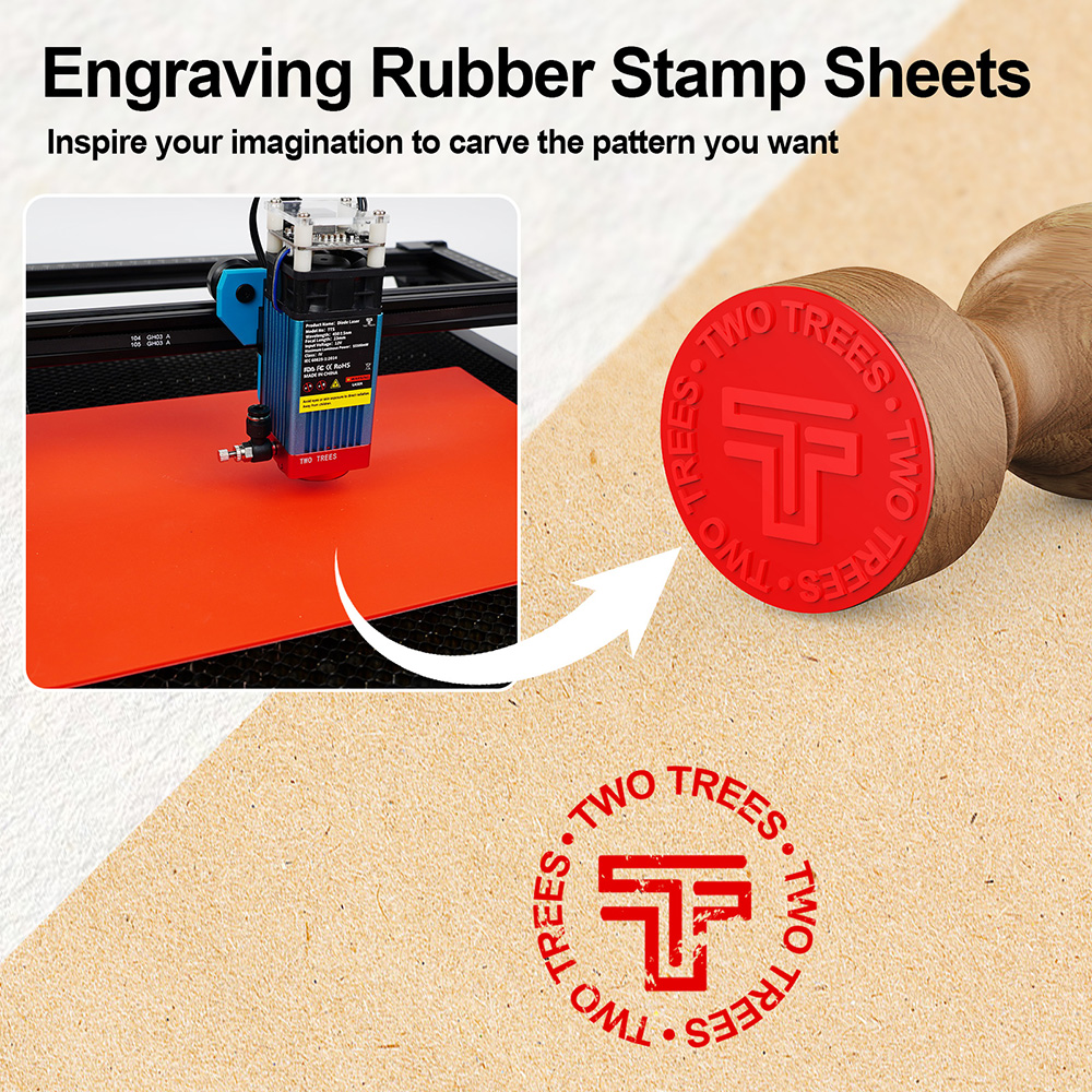 TwoTrees Laser Engraver Rubber - đánh giá và giá Co2 Laser Engraving Machine