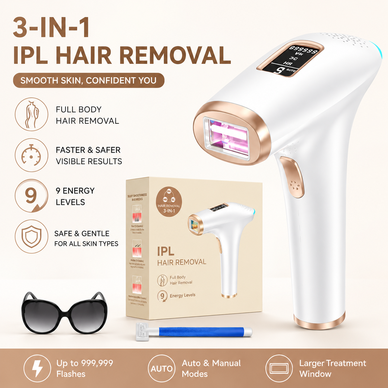Hair Removal Device IPL Laser  - đánh giá và giá Industrial Laser Cleaning Machine